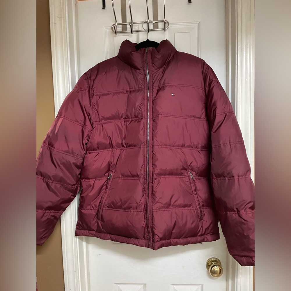 Tommy Hilfiger Maroon Puffer Jacket
